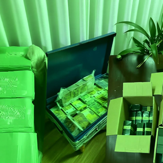 Application poudre sur EUR